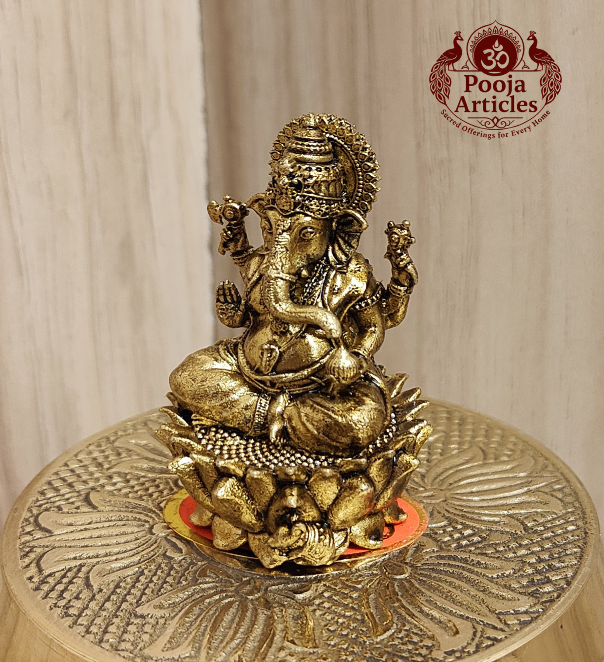 Premium Brass Ganesha Statue 2 inch