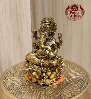 Premium Brass Ganesha Statue 2 inch