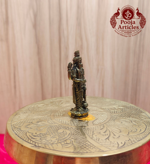 Premium Brass Guruvayoorappan Statue 2.4 Inch - side left view