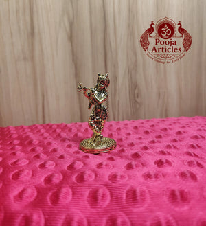 Premium Brass Krishnar Idol 2.4 Inch 