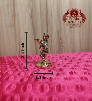 Premium Brass Krishnar Idol 2.4 inch