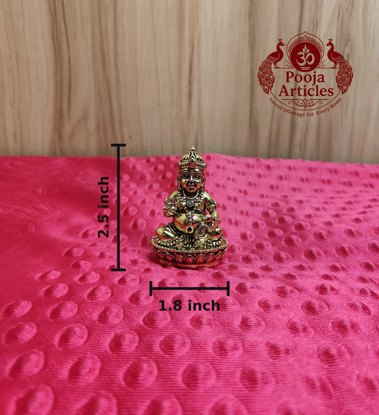 Premium Brass Kubera Idol 2.5 Inch