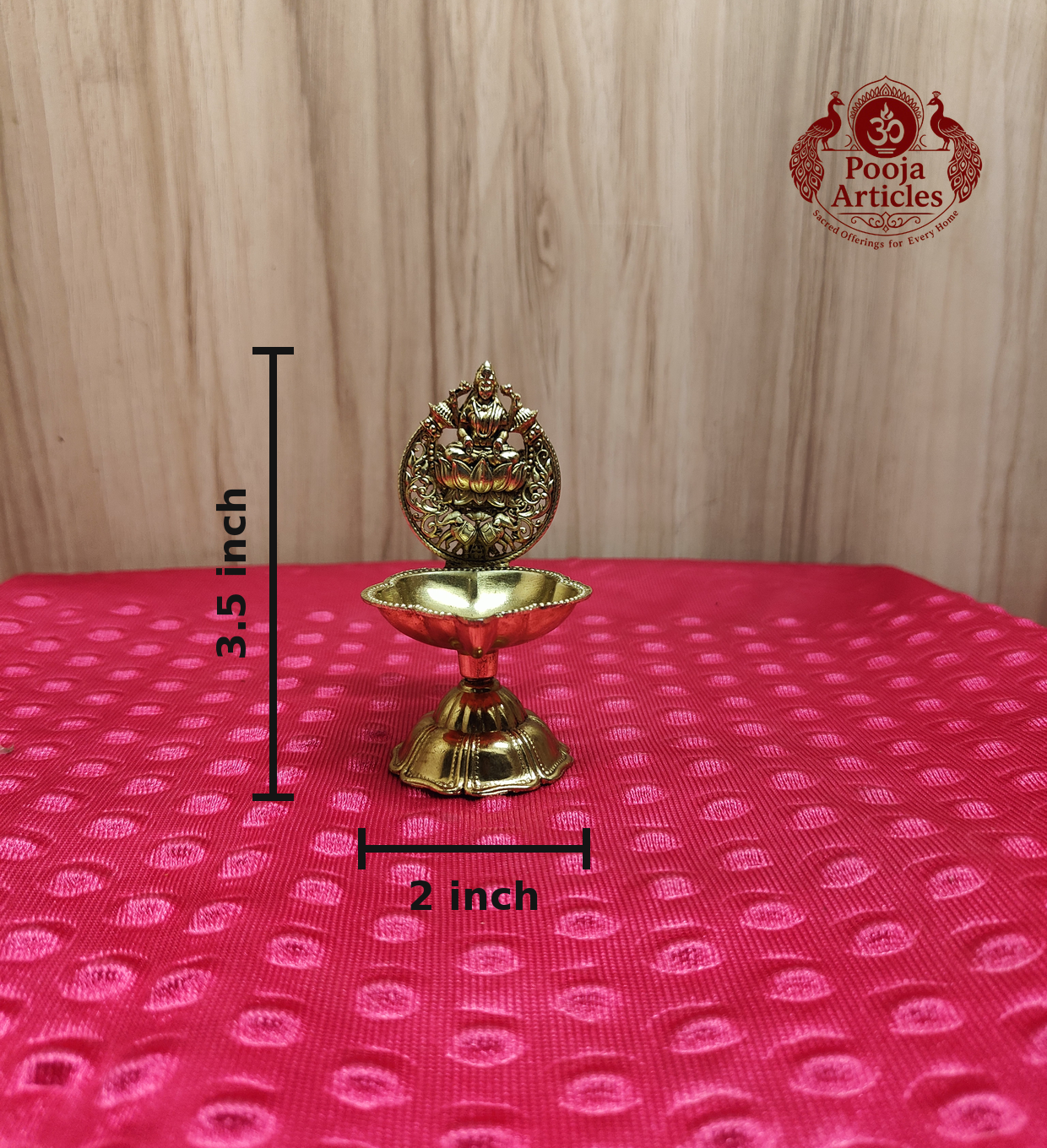 Premium Brass Lakshmi Diya 3.5 Inch