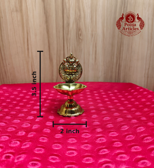 Premium Brass Lakshmi Diya 3.5 Inch
