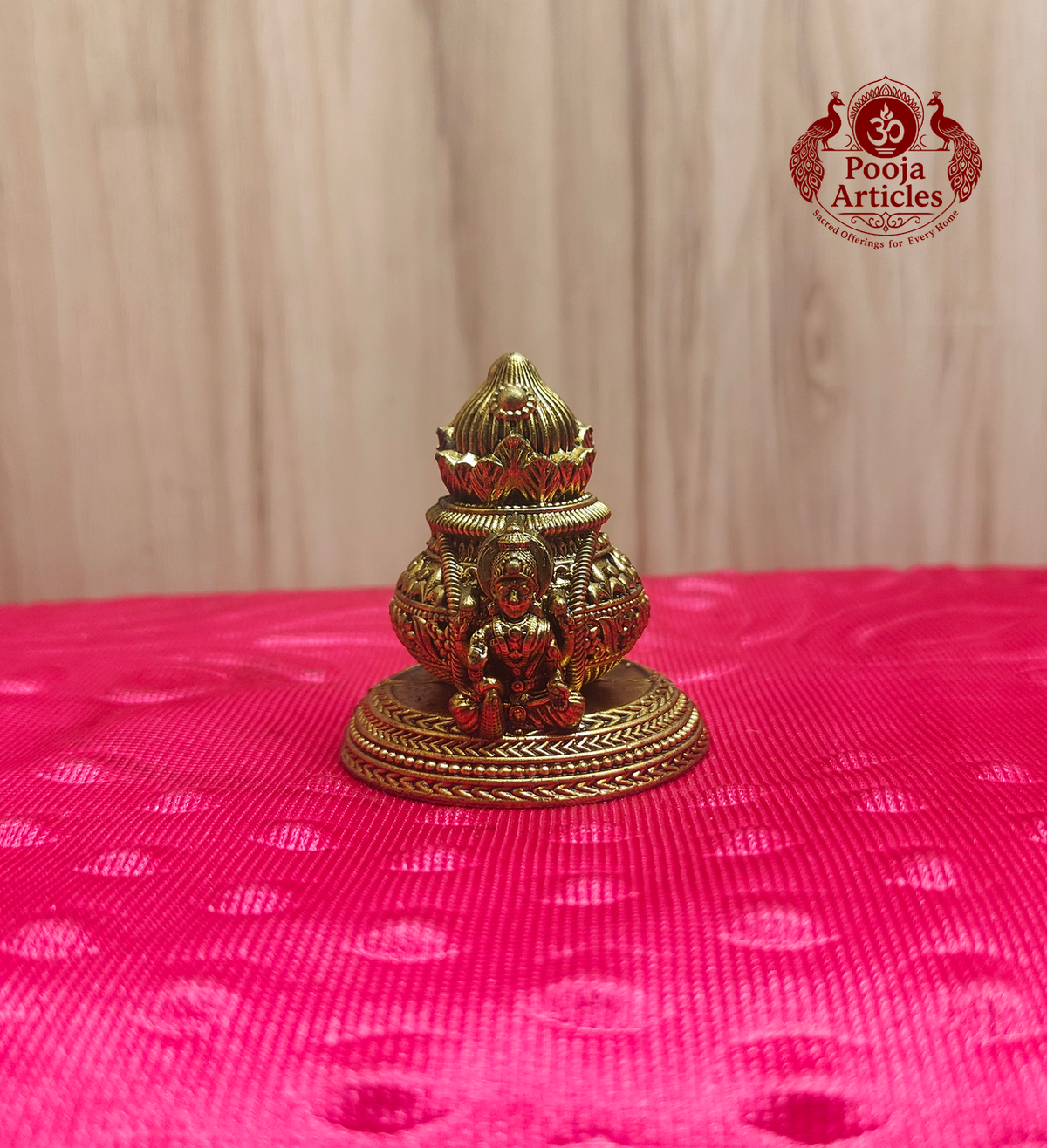 Premium Brass Lakshmi Kalash Idol 2.1 Inch