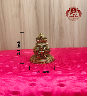 Premium Brass Lakshmi Kalash Idol 2.1 Inch