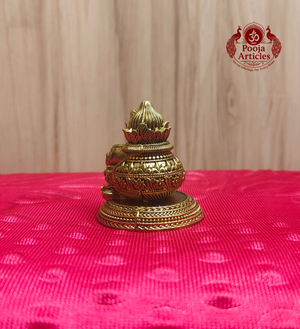 Premium Brass Lakshmi Kalash Idol 2.1 Inch