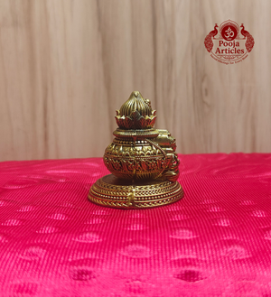 Premium Brass Lakshmi Kalash Idol 2.1 Inch