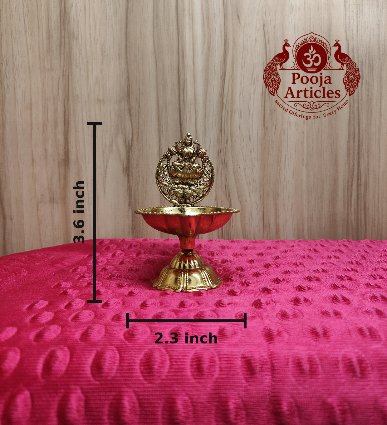 Premium Brass Lakshmi Vilaku 3.6 Inch