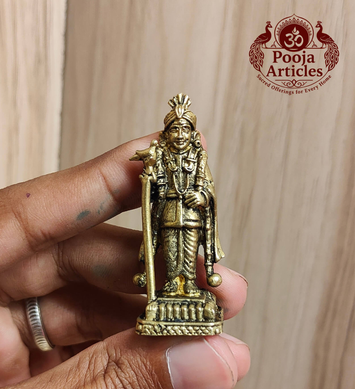 Premium Brass Lord Palani Raja Murugan 2.2 Inch