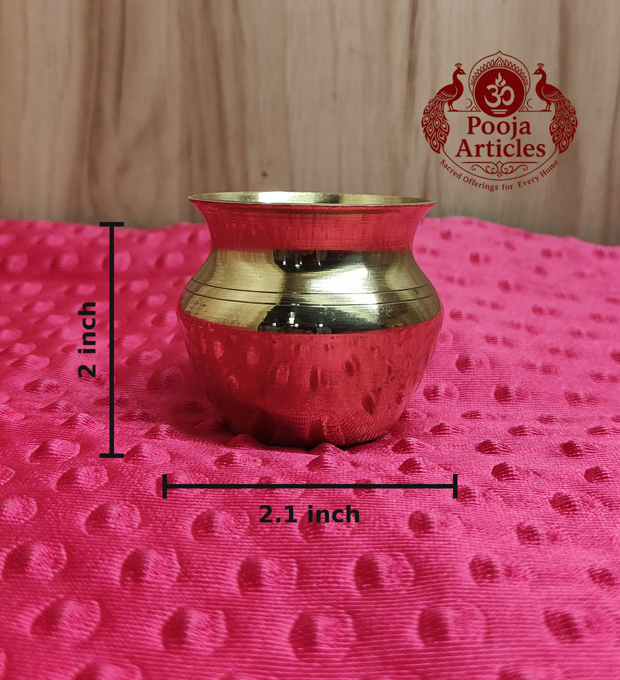 Premium Brass Lota 2 Inch (Puja Kalash)