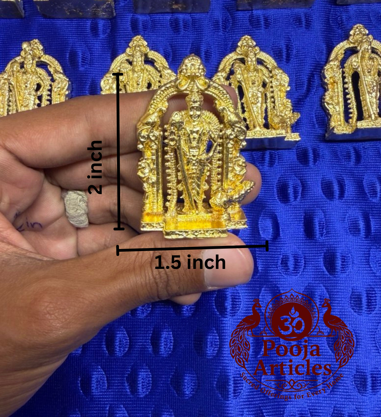 Premium Brass Malaysia Murugan Statue 2 Inch