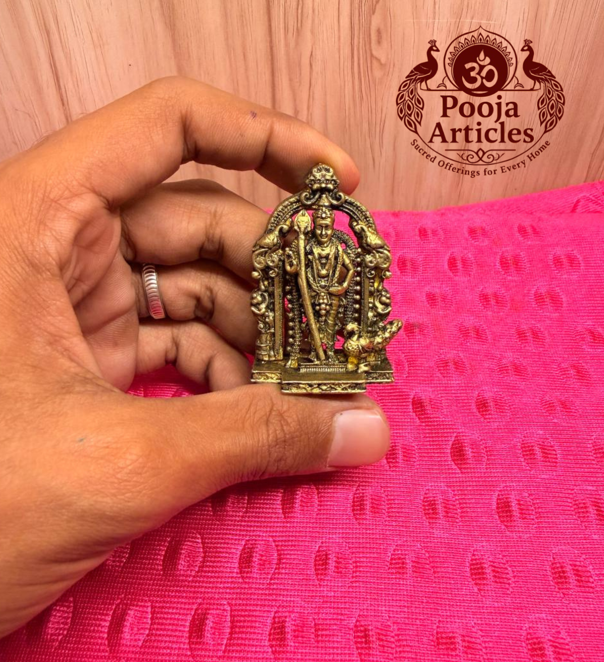 Premium Brass Malaysia Murugan Statue 2 Inch