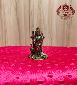 Premium Brass Murugan 3 Inch front view