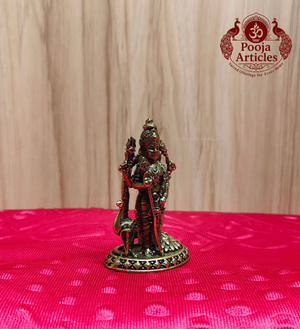 Premium Brass Murugan 3 Inch side view