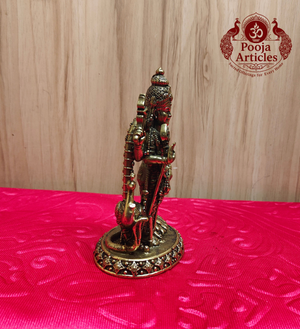 Premium Brass Murugan 5 Inch side view