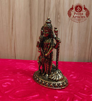 Premium Brass Murugan 5 Inch side vew