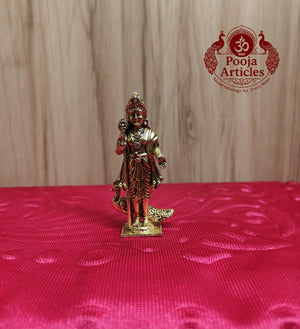 Premium Brass Murugan Idol 3 Inch 