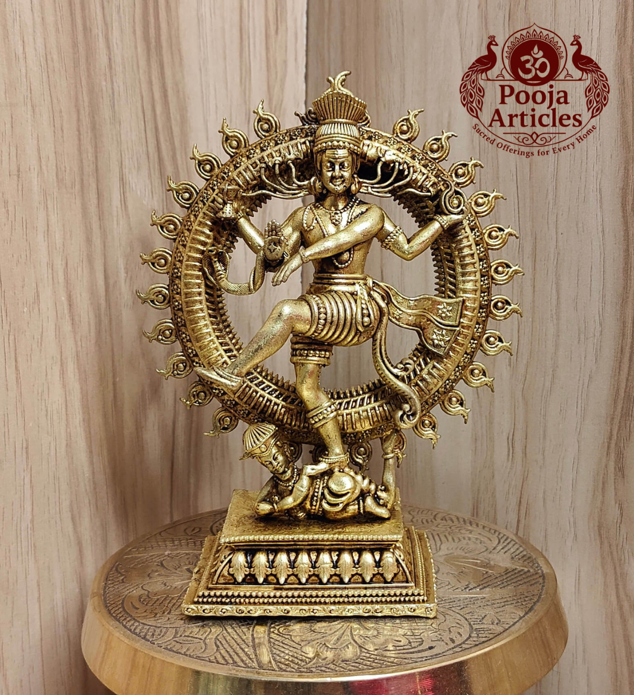 Premium Brass Nataraja Lord Shiva Statue 5.8 Inch