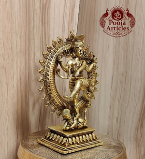 Premium Brass Nataraja Lord Shiva Statue 5.8 Inch