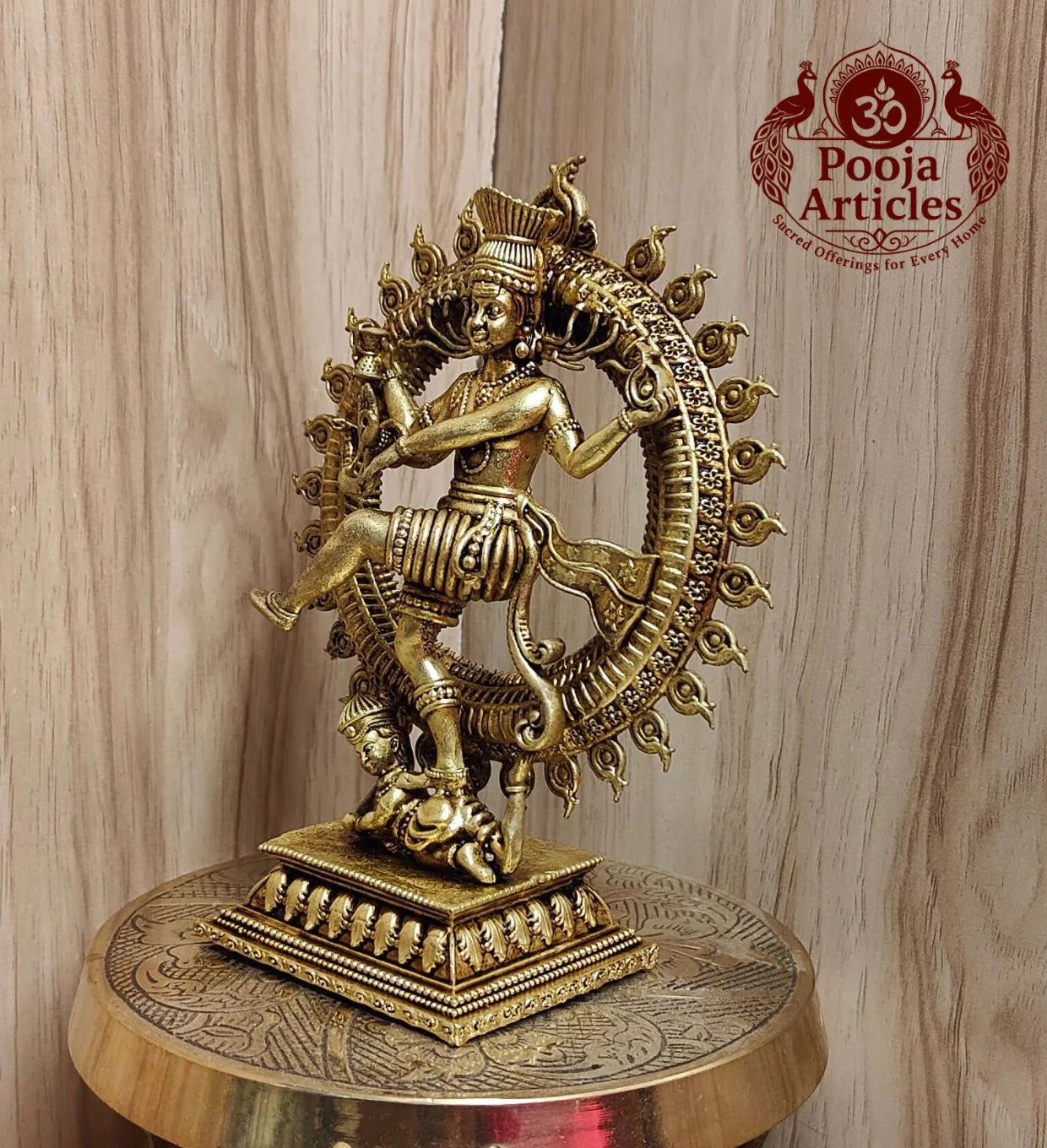 Premium Brass Nataraja Lord Shiva Statue 5.8 Inch