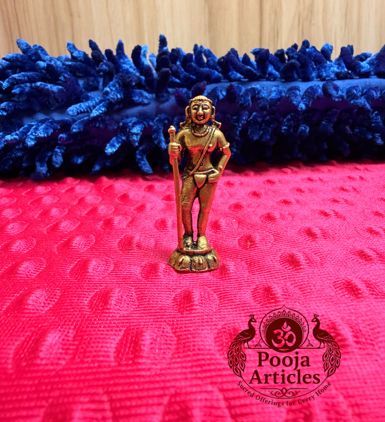 Premium Brass Palani Andi Murugan Statue 1.8 Inch