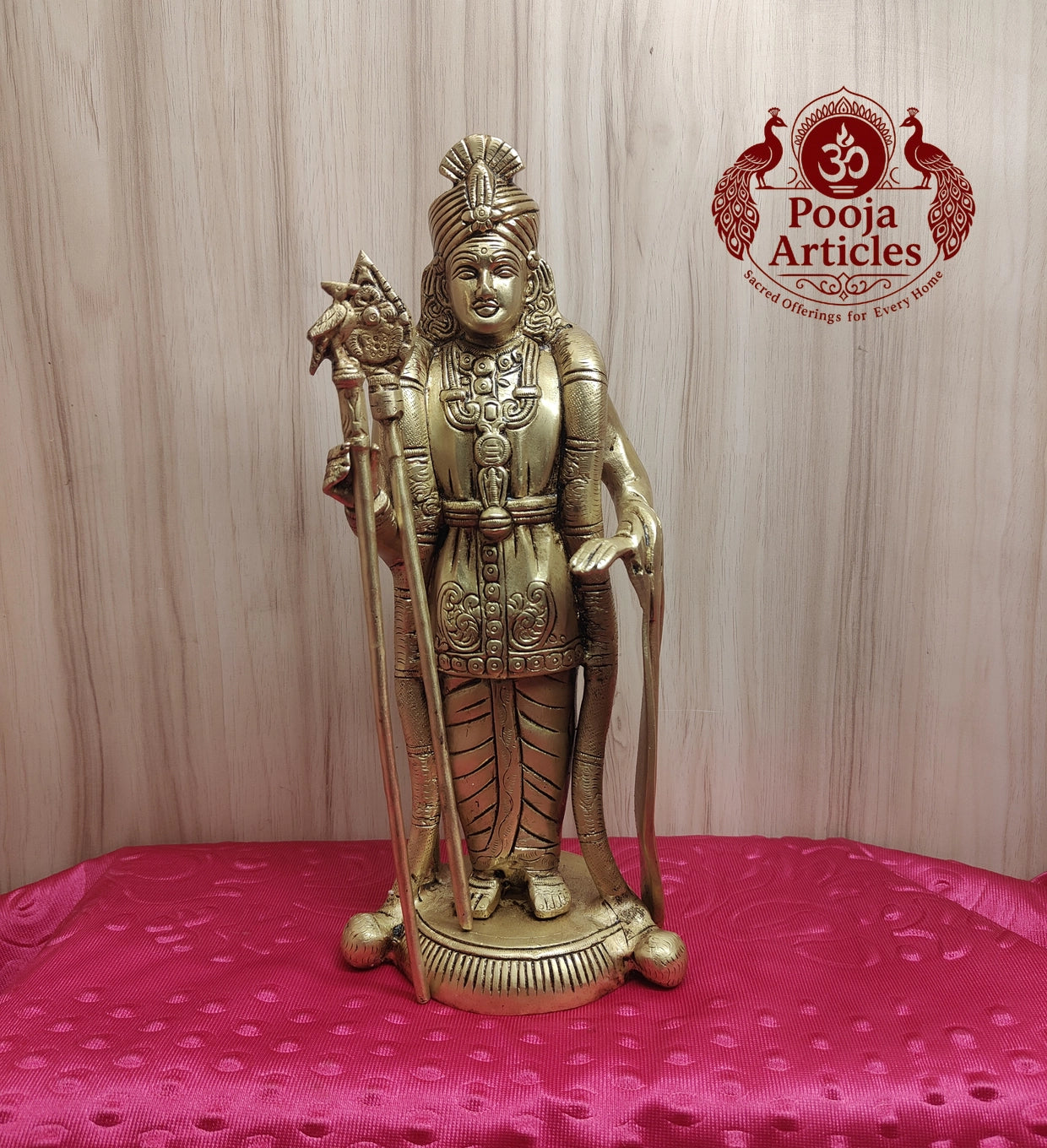 Premium Brass Palani Raja Alangara Murugan Idol 12 Inch