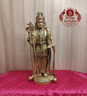 Premium Brass Palani Raja Alangara Murugan Idol 12 Inch