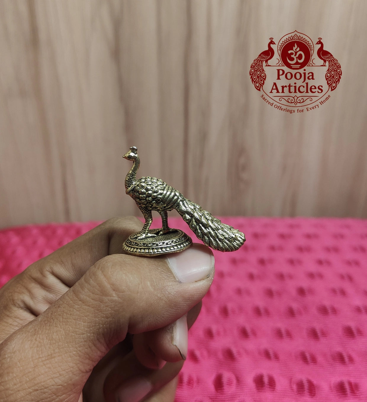 Premium Brass Peacock Idol 1.2 Inch 