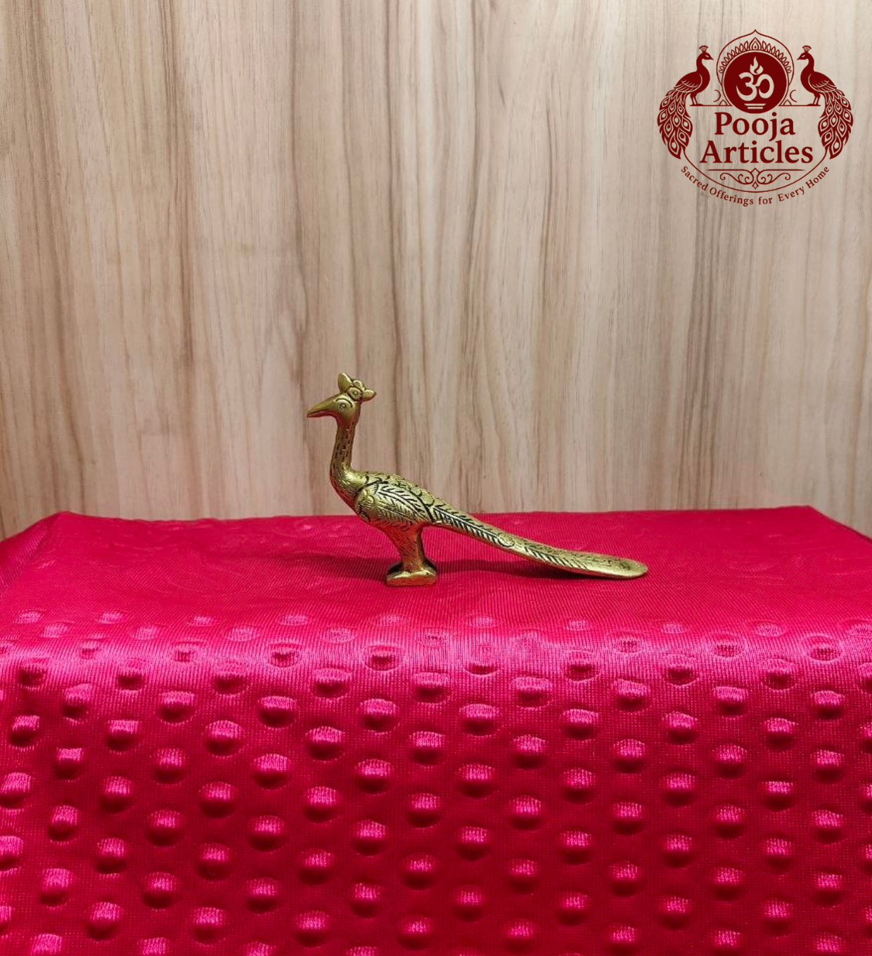 Premium Brass Peacock Statue 5.5 Inch