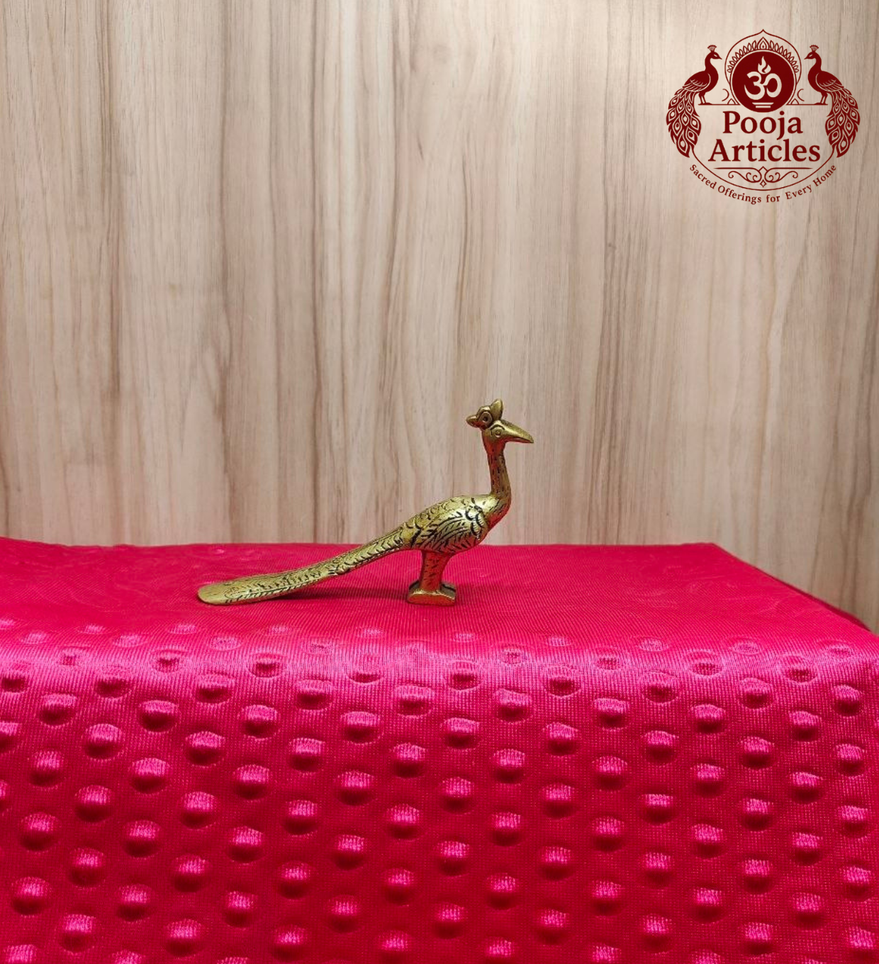 Premium Brass Peacock Statue 5.5 Inch