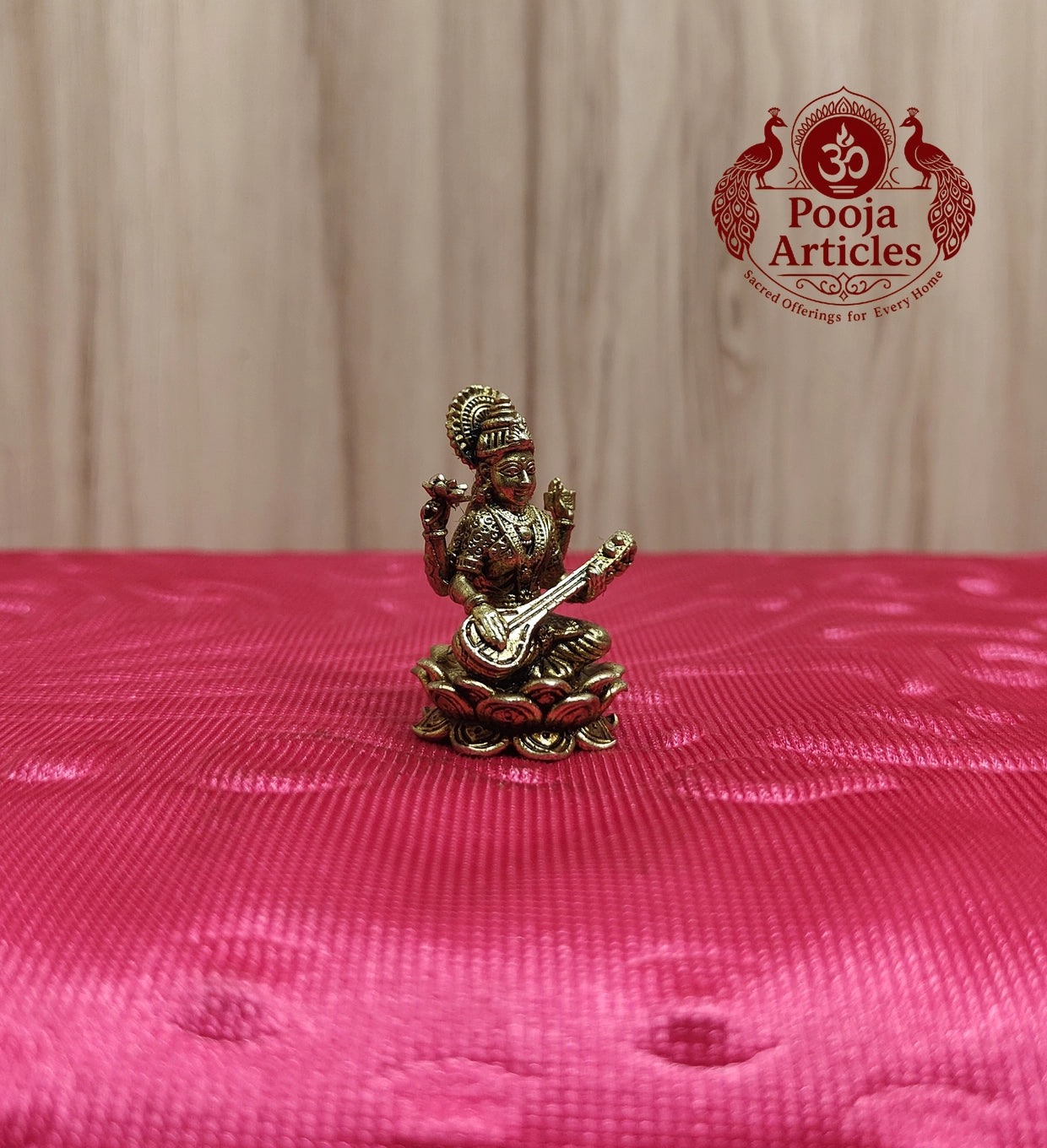 Premium Brass Saraswathi Idol 1.5 Inch 