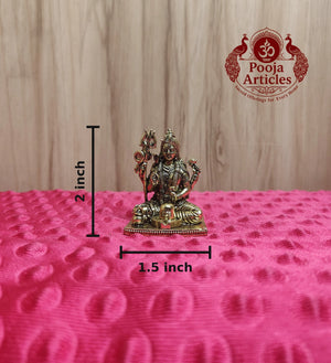 Premium Brass Shivan Idol 2 Inch 