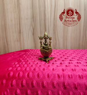 Premium Brass Tirupati Balaji & Goddess Lakshmi Diya 3.1 Inch