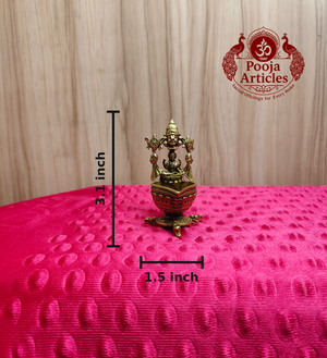 Premium Brass Tirupati Balaji & Goddess Lakshmi Diya 3.1 Inch