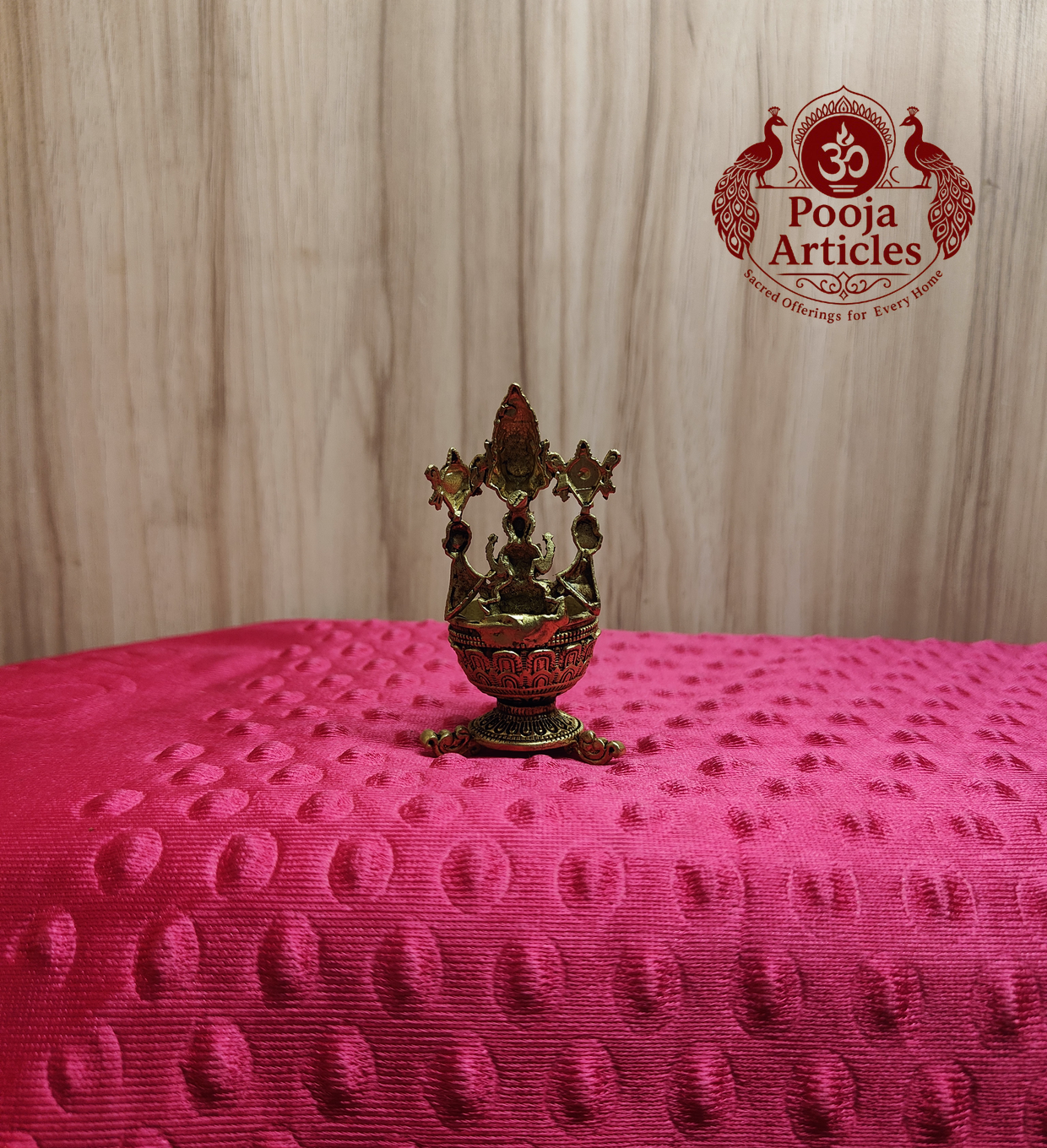 Premium Brass Tirupati Balaji & Goddess Lakshmi Diya 3.1 Inch