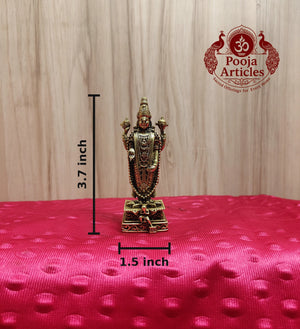 Premium Brass Tirupati Balaji Idol 3.7 Inch 