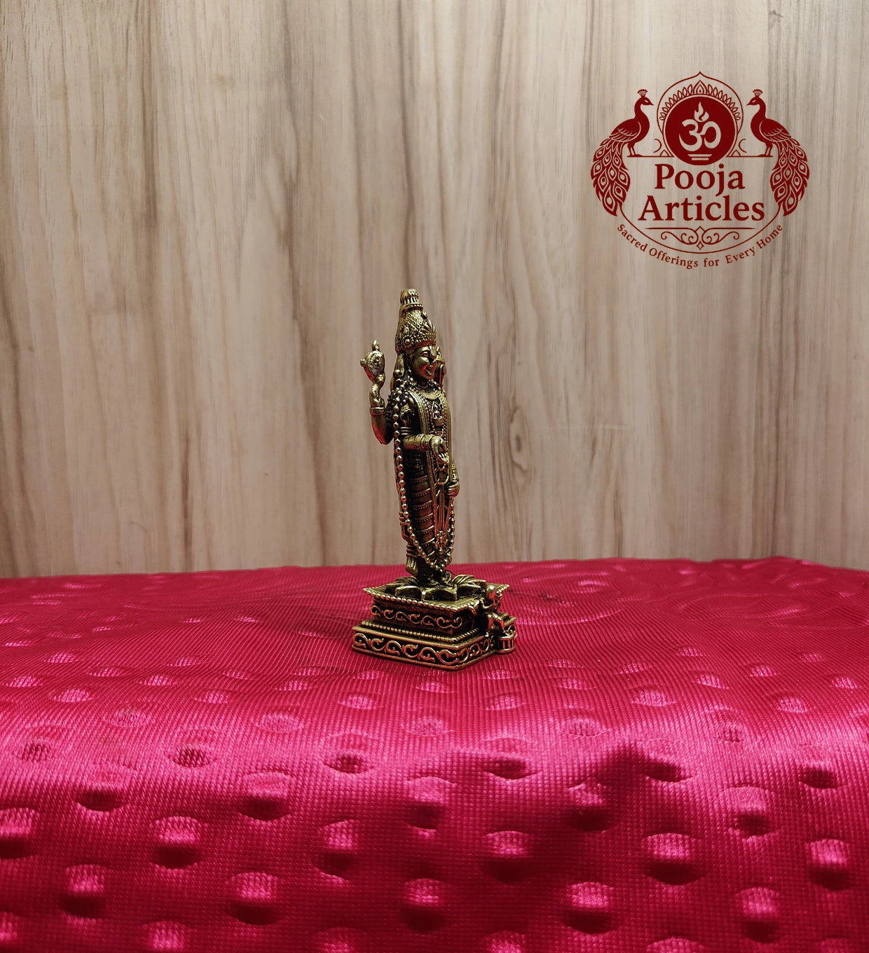 Premium Brass Tirupati Balaji Idol 3.7 Inch 