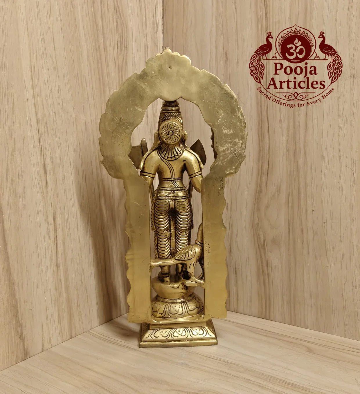 Brass Thiruvachi Murugan Statue 11.5 Inch