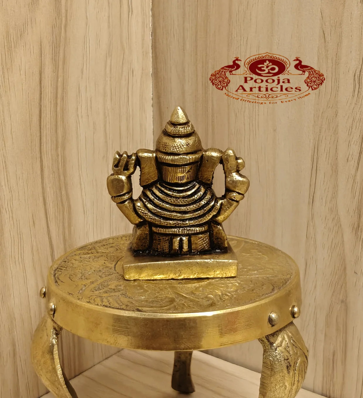 Brass Dagdusheth Ganesha Idol 2 Inch