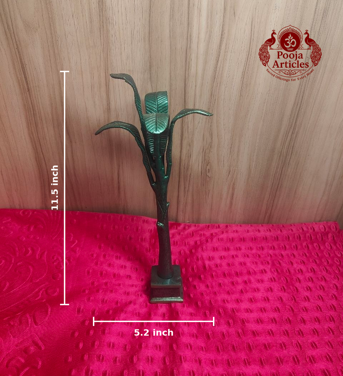 Brass Dark Finish Banana Tree 11.5 Inch 