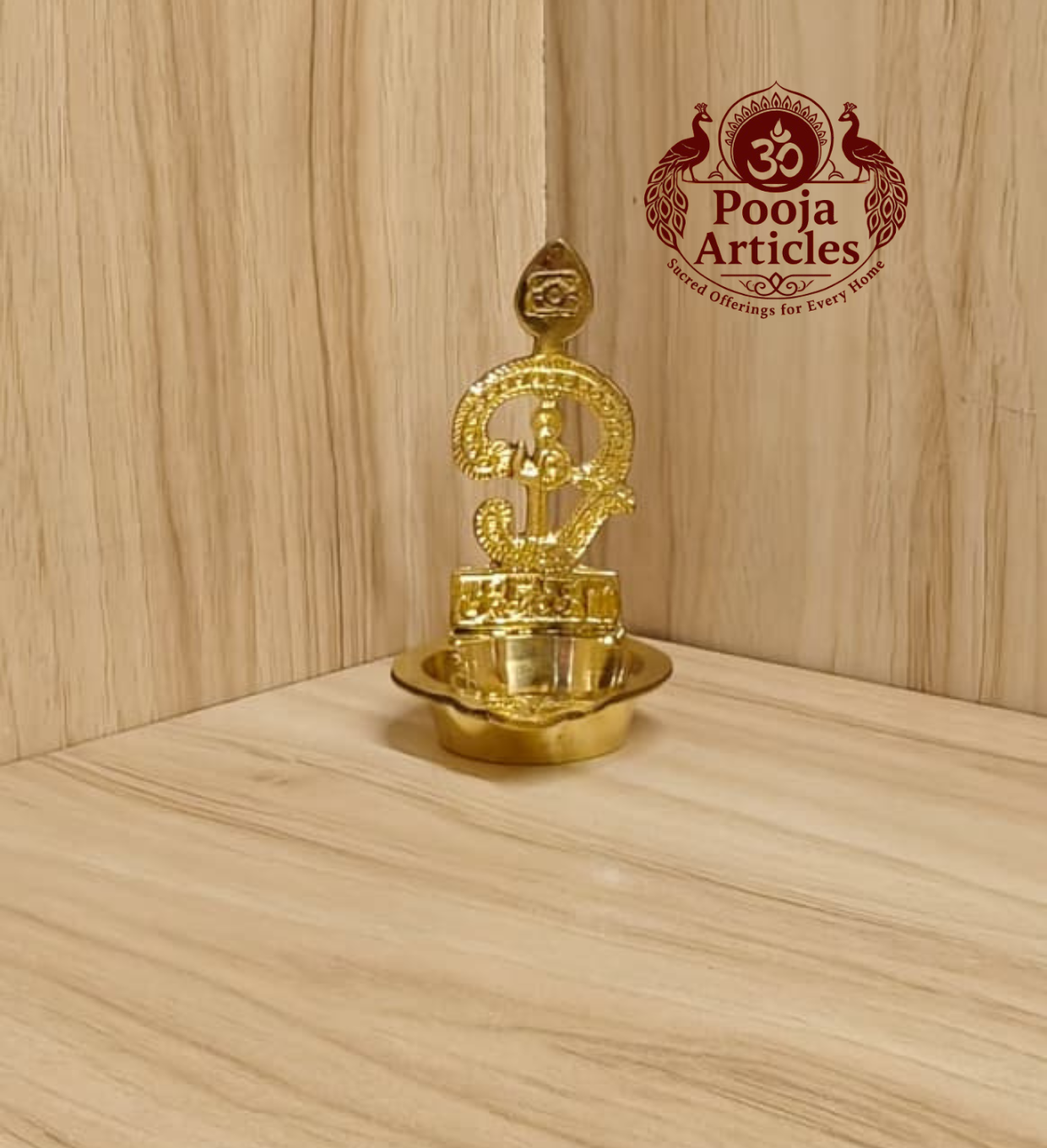 Brass Om Muruga Vilakku 3.8 Inch