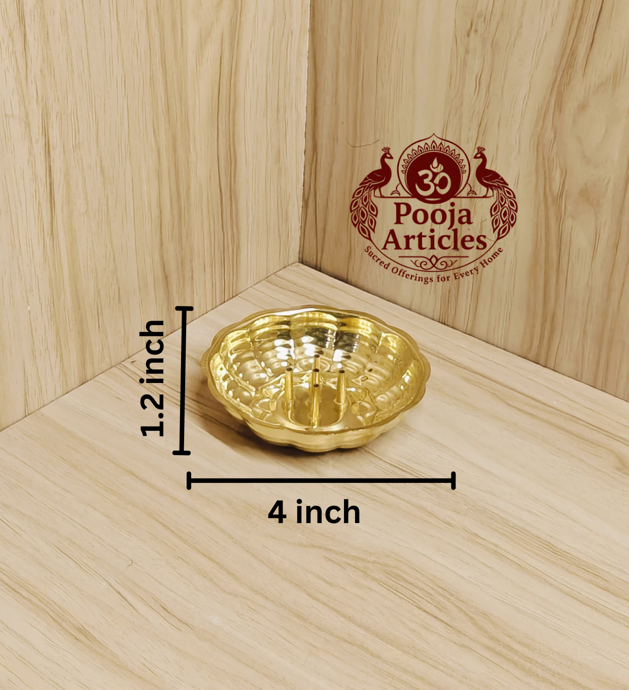 Brass Agarbatti Stand Size 1 – 50g