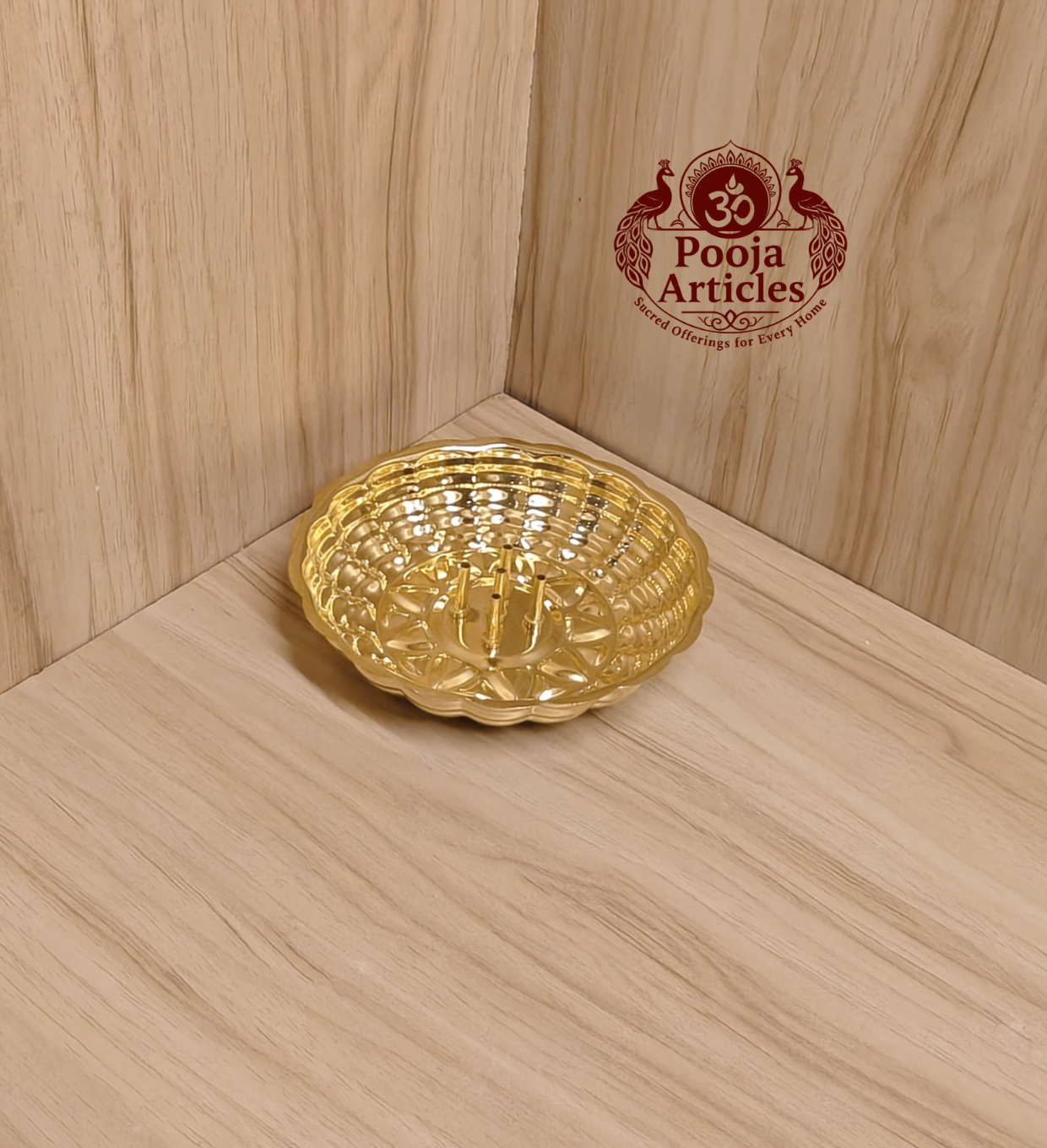 Brass Agarbatti Stand Plate Size 2 – 70g