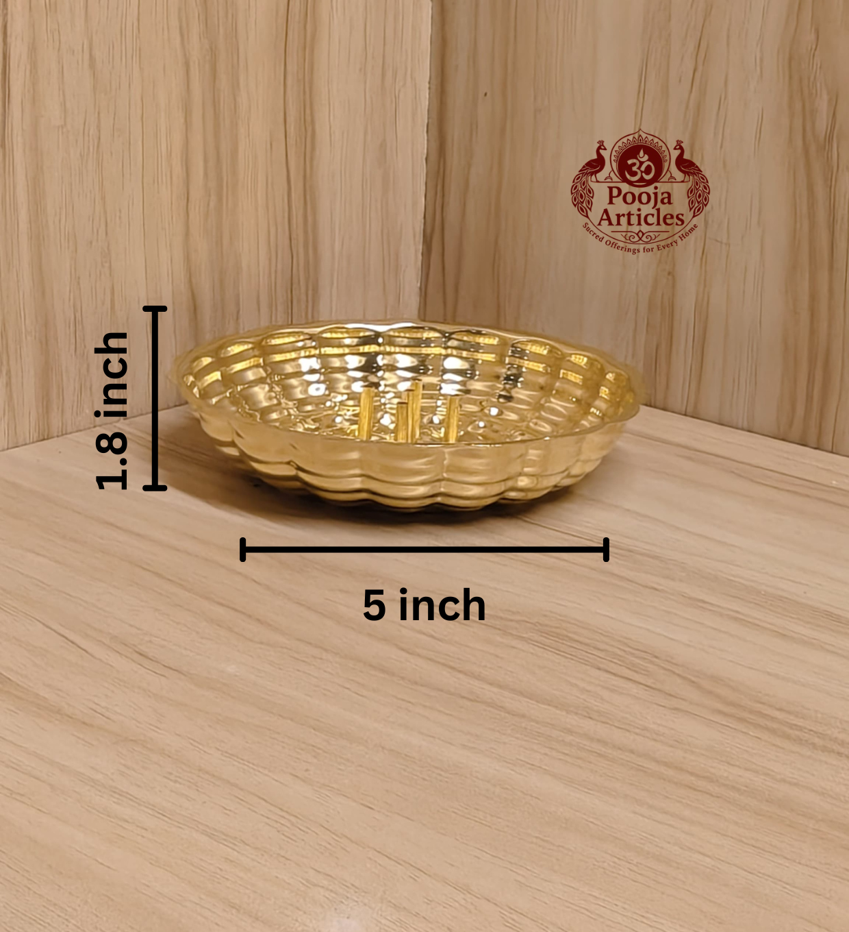 Brass Agarbatti Stand Plate Size 2 – 70g