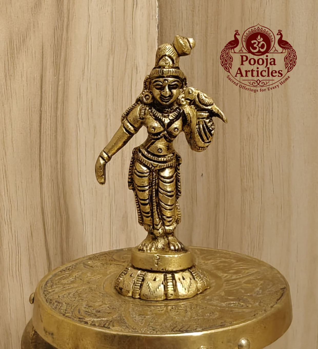 Brass Andal Idol 3 Inch