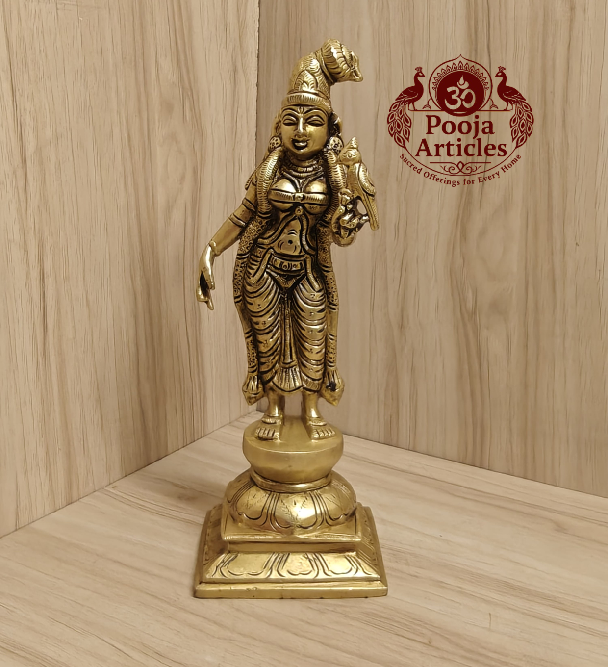 Brass Andal Statue 9.5 Inch
