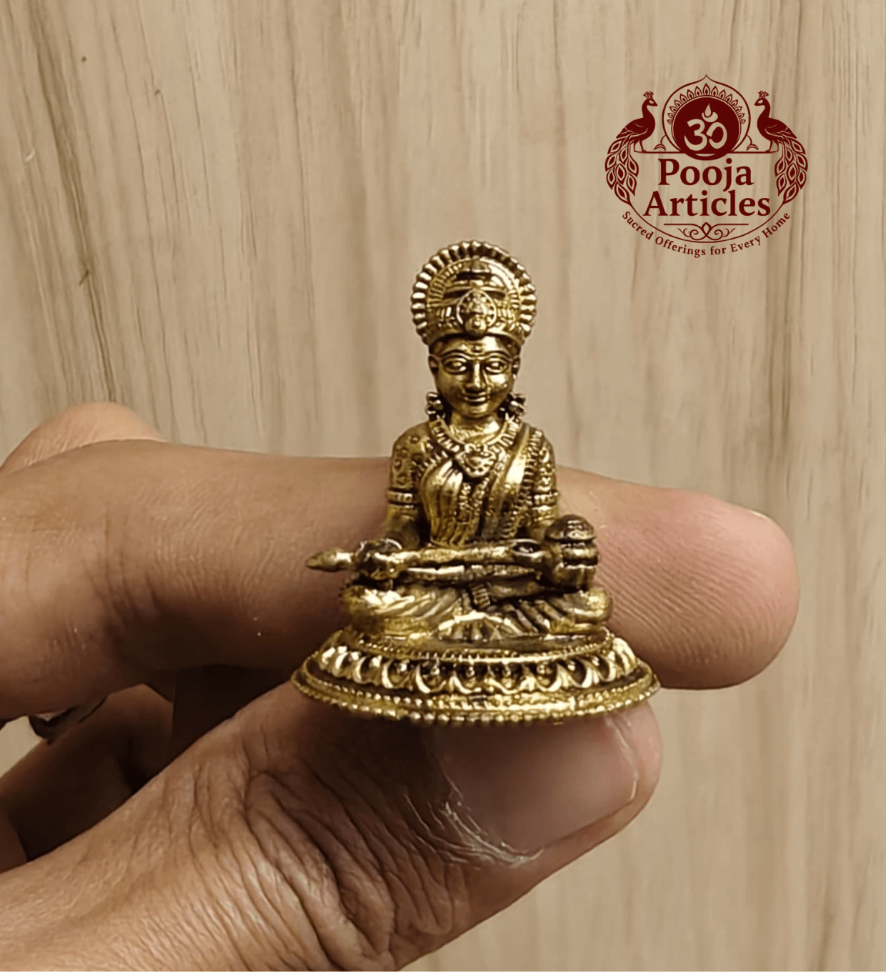Brass Annapurna Devi Idol 1.2 Inch