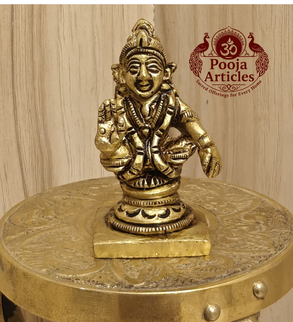 Brass Ayyappa Swami Statue 2 Inch