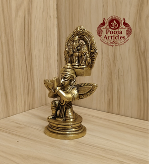 Brass Balaji on Garuda Statue 5 Inch